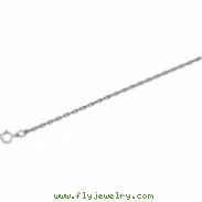14K White 18 INCH Solid Rope Chain