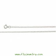 14K White 18.00 INCH ROLO CHAIN WITH SPRING RING Rolo Chain With Spring Ring