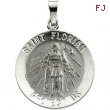 14K White 18.00 MM St.florian Medal