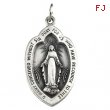 14K White 18.00 X 12.00 MM MIRACULOUS MEDAL Miraculous Medal