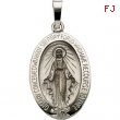 14K White 18.00X14.00 MM Miraculous Medal