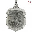 14K White 27.00X21.00 MM ST. MICHAEL MEDAL St. Michael Medal