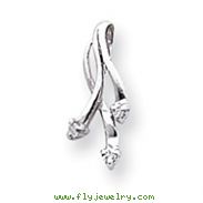 14K White Gold  Diamond Pendant