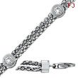 14K White Gold 0.32ct Diamond 7 Pointer & Double Chain Bracelet