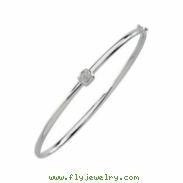 14K White Gold .03ctw Diamond Bangle Bracelet