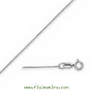 14K White Gold 0.46mm Box Chain