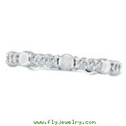 14K White Gold 0.51ct Diamond Eternity Stackable Guard Ring