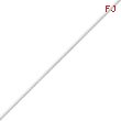 14K White Gold 0.5mm Solid Diamond Cut Cable Chain