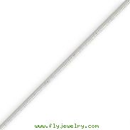 14K White Gold 0.7mm Ocatagonal Snake Chain