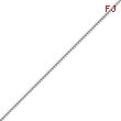 14K White Gold 0.84mm Box Chain