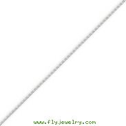 14K White Gold 0.8mm Diamond Cut Cable Chain