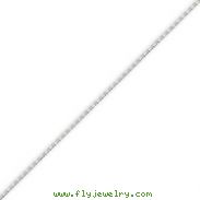 14K White Gold 0.95mm Solid Polished Cable Chain