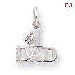 14K White Gold #1 Dad Charm