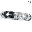 14K White Gold 1.00ct Black Diamond Mirrored Eternity Band