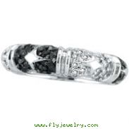 14K White Gold 1.00ct Black Diamond Mirrored Eternity Band