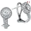 14K White Gold 1.05ct Bezel-Set Diamond French-Style Post Earrings