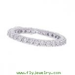 14K White Gold 1.07ct Diamond Eternity Band Wedding Ring SI1-SI2 G-H