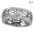 14K White Gold 1.0ct Diamond Antiqued Eternity Ring Band