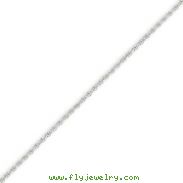 14K White Gold 1.10mm Baby Rope Chain
