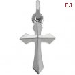 14K White Gold 12.50 X 7.00 Cross Pendant