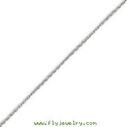 14K White Gold 1.25mm Parisian Wheat Chain