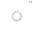 14K White Gold 1.25x10mm Wire Hoops