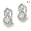 14K White Gold 1/2Ctw Diamond Earrings