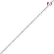 14K White Gold 1.2mm Beaded Pendant Anklet