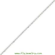 14K White Gold 1.2mm Beaded Pendant Anklet