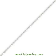 14K White Gold 1.2mm Beaded Pendant Chain