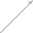 14K White Gold 1.2mm Rope Anklet 10