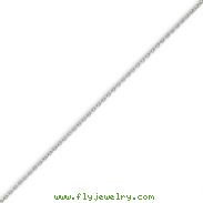 14K White Gold 1.2mm Round Diamond Cut Wheat Anklet