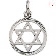 14K White Gold 13.25 Star Of David Pendant