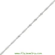 14K White Gold 1.35mm Singapore Bracelet