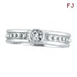 14K White Gold .13ct Diamond Solitaire Designed Ring