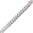 14K White Gold 13mm Curb Link Bracelet