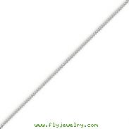 14K White Gold 1.3mm Curb Pendant Chain