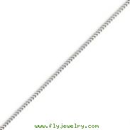 14K White Gold 1.3mm Franco Chain