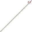 14K White Gold 1.3mm Heavy-Baby Rope Chain