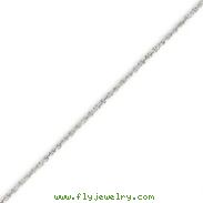 14K White Gold 1.3mm Heavy-Baby Rope Chain