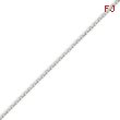 14K White Gold 1.45mm Diamond Cut Cable Chain