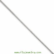 14k White Gold 1.4mm Round Snake Chain