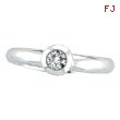 14K White Gold .15ct Diamond Solitaire Ring