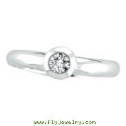 14K White Gold .15ct Diamond Solitaire Ring