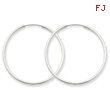 14K White Gold 1.5x33mm Polished Endless Hoop Earrings