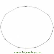 14K White Gold 16.00 Inch Diamond Necklace