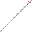 14K White Gold 1.65mm Solid Diamond-Cut Cable Chain