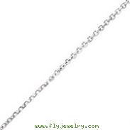 14K White Gold 1.65mm Solid Diamond-Cut Cable Chain