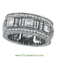 14K White Gold 1.68ct Diamond Multi-Dimensional Eternity Ring Band