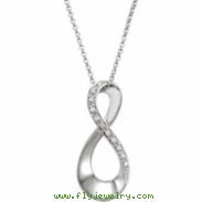 14K White Gold 18.00 Inch Diamond Necklace  Diamond quality AA (I1 clarity G-I color)